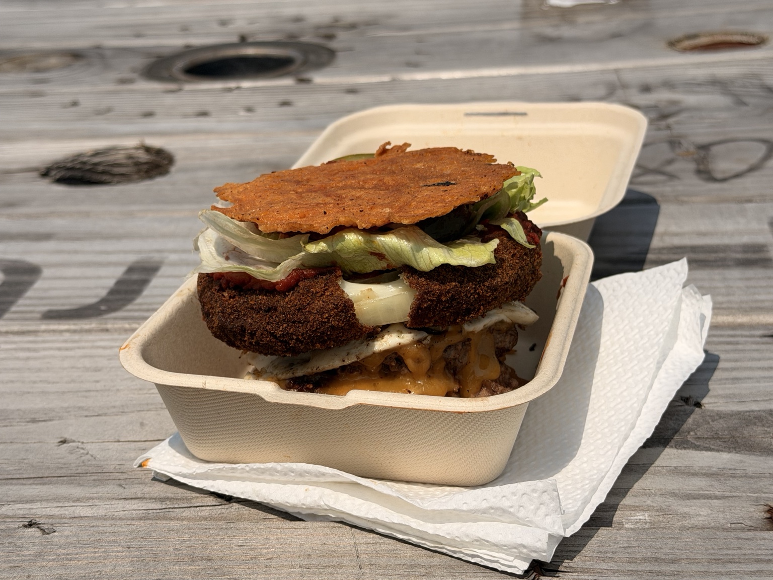Real Sear N Sizzle burger presentation for the elk menu page