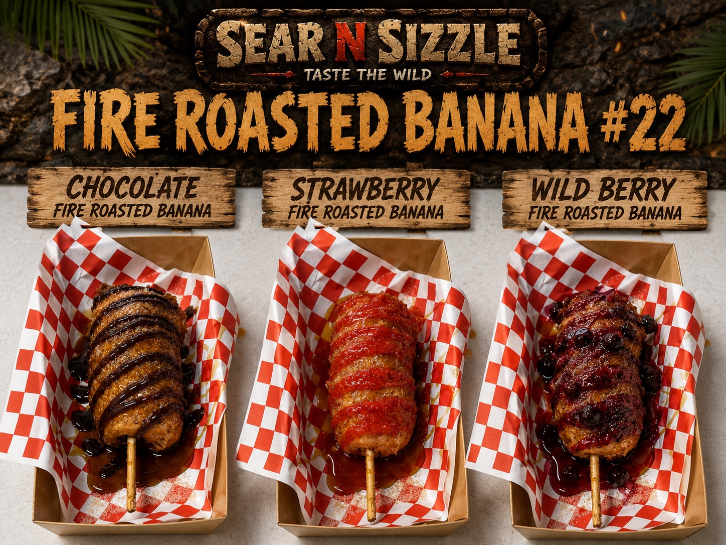 Fire-Roasted Banana number 22 chocolate strawberry and wild berry